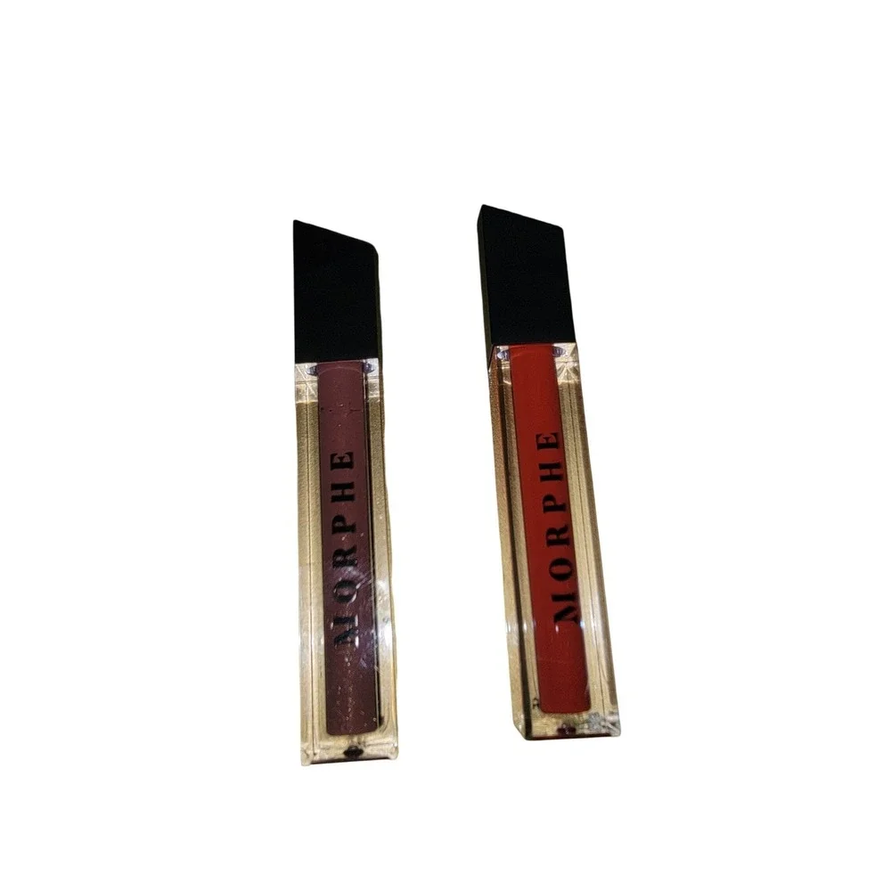 Morphe Matte Liquid Lipstick Duo Red and Berry Plum Longwear Lip Color Set